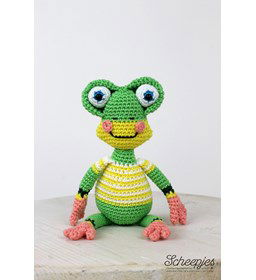 Kikker gemaakt van Scheepjes Catona 25 en 10 gram