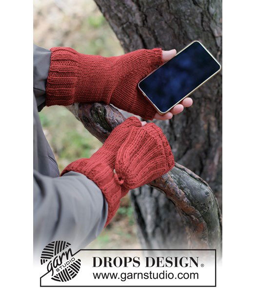 Breipatroon herenwanten met handige flip-top