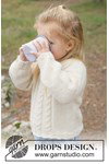 Breipatroon alpaca kindertrui met kabels en raglan van andere kant