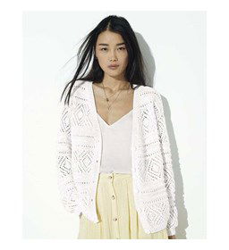 Damesvest gemaakt van Phildar Phil Love Coton