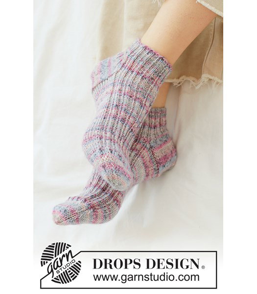 Breipatroon Gebreide sokken met boordsteek | Top-down patroon
