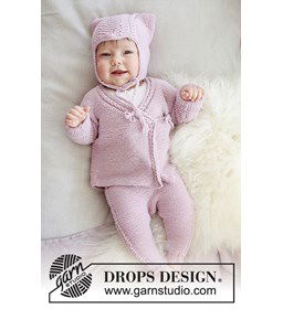 Overslagvest, muts en broek gemaakt van Drops Baby Merino