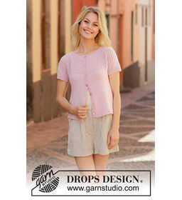 Vest met korte mouwen gemaakt van Drops Baby Merino