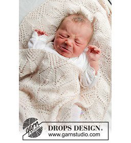 Deken voor baby gemaakt van Drops Baby Merino