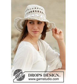 Hoed gemaakt van Drops Bomull lin