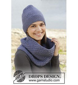 Gebreide halswarmer en muts