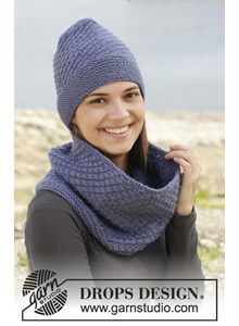 Gebreide halswarmer en muts