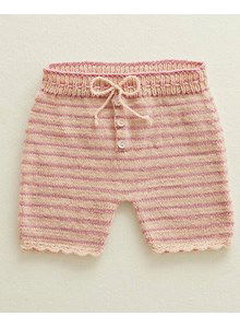 Kort babybroekje met gehaakte rand