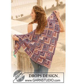 Omslagdoek van domino vierkantjes.