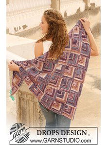 Omslagdoek van domino vierkantjes.