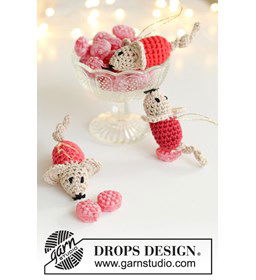 Maretak Muizen gemaakt van Drops Glitter en glimdraad