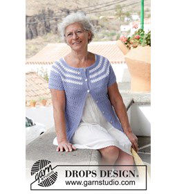 Vest met korte mouwen gemaakt van Drops Baby Merino