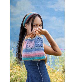 Tasje met granny square blokken