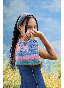 Tasje met granny square blokken