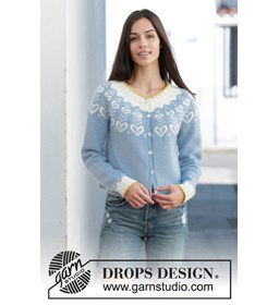 Dames vest gemaakt van Drops Merino extra fine