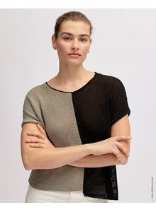 Dames t-shirt met kleurvakken