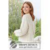 Caramel Stripes Sweater gestreepte damestrui van zachte merinowol gemaakt van Drops Daisy