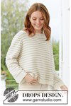 Breipatroon Caramel Stripes Sweater gestreepte damestrui van zachte merinowol van andere kant