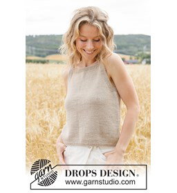 korte zomertop van katoen gemaakt van Rondbreinaald nr 3,5