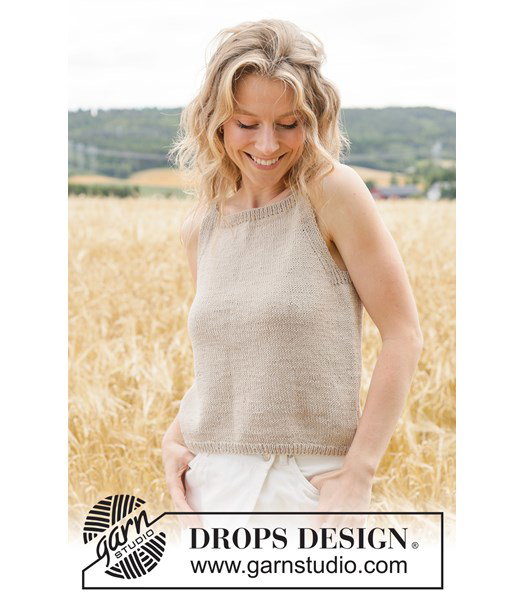 Breipatroon korte zomertop van katoen