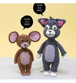 Eeuwige rivalen Tom en Jerry gemaakt van Scheepjes Catona 25 en 10 gram