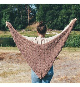 Highlands sjaal gemaakt van boeken haken