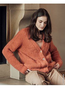 Damesvest met V-hals en knoopsluiting