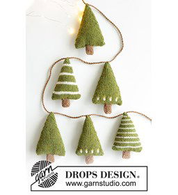 Bomen als Kerstballen gemaakt van Drops Lima