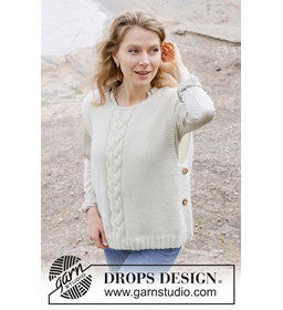 Snowfall Vest gemaakt van knopen