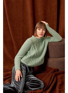 Damestrui met ribbel- en kabelpatroon