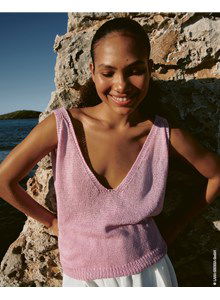 Damestop met diepe v-hals