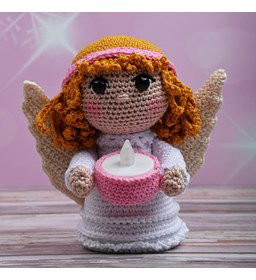 Engel met lichtje gemaakt van Decoratie en miniaturen