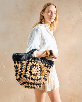 tweekleurige tas Ninoe