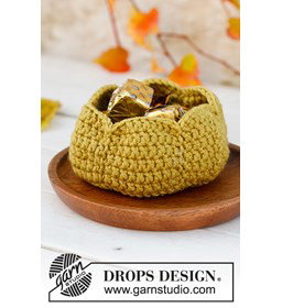 mandje Pumpkin Bowl gemaakt van Drops Merino extra fine