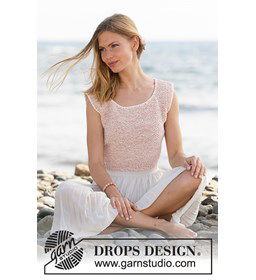 Dames top gemaakt van Drops Safran