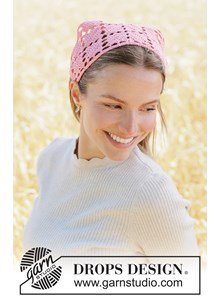 Gehaakte bandana met kantpatroon in katoen