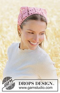 Gehaakte bandana met kantpatroon in katoen