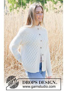 Damesvest met hoge sluitende boord