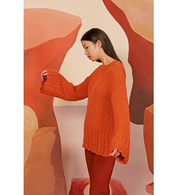 Damestrui met wijde mouwen gemaakt van Lang Yarns Alpaca Soxx 6-ply