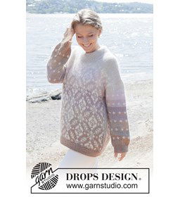 Winter Sunrise Trui gemaakt van Drops Kid Silk