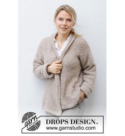 Damesvest gemaakt van Drops Kid Silk