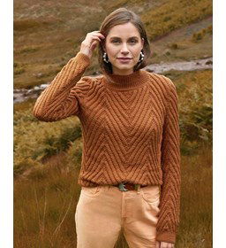 Damestrui met zigzagpatroon gemaakt van Phildar Phil Laine Cachemire