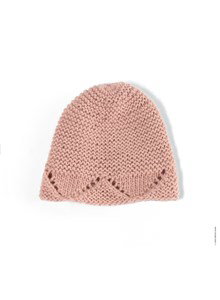 babymutsje met zigzag ajourpatroon
