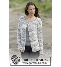 Irish Cloud Cardigan gemaakt van Drops Fabel