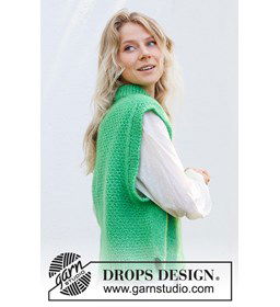 Mouwloze damesspencer gemaakt van Drops Air