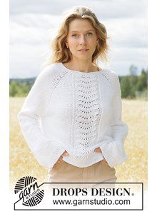 top down trui met raglan en golfpatroon