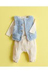 Haakpatroon mouwloos babyvestje Louison van andere kant