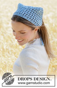 Luchtige gehaakte bandana van katoen en linnen