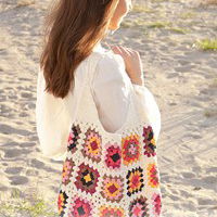 Schoudertas met Granny squares