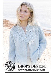 Damestrui met ronde in kantpatroon gebreide pas